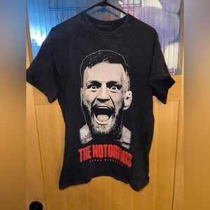 UFC CONOR MCGREGOR THE NOTORIOUS TEE Med BLACK-goat Crew